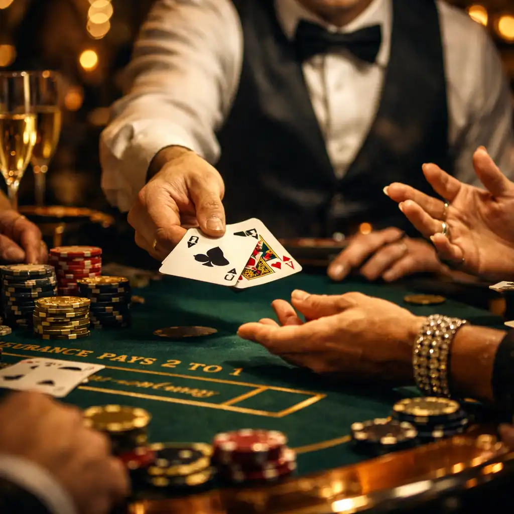 Gra przy stole blackjack